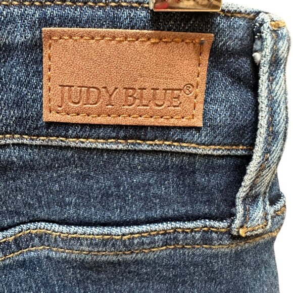 Judy Blue Slim Fit Cropped Jeans Frayed Raw Hem‎ Denim Casual Stretch Size 3/26 - Picture 7 of 7
